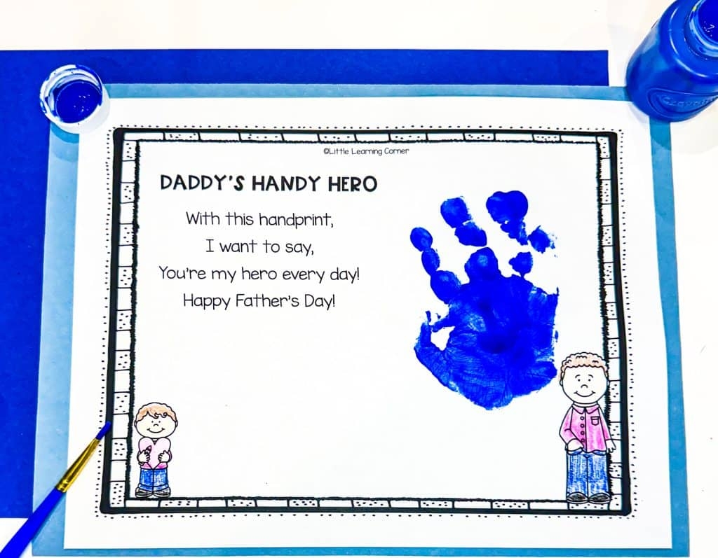Father s Day Poems For Kids Free Handprint Keepsake Little Learning Corner Father s Day Poems For Kids Free Handprint Keepsake Little Learning Corner