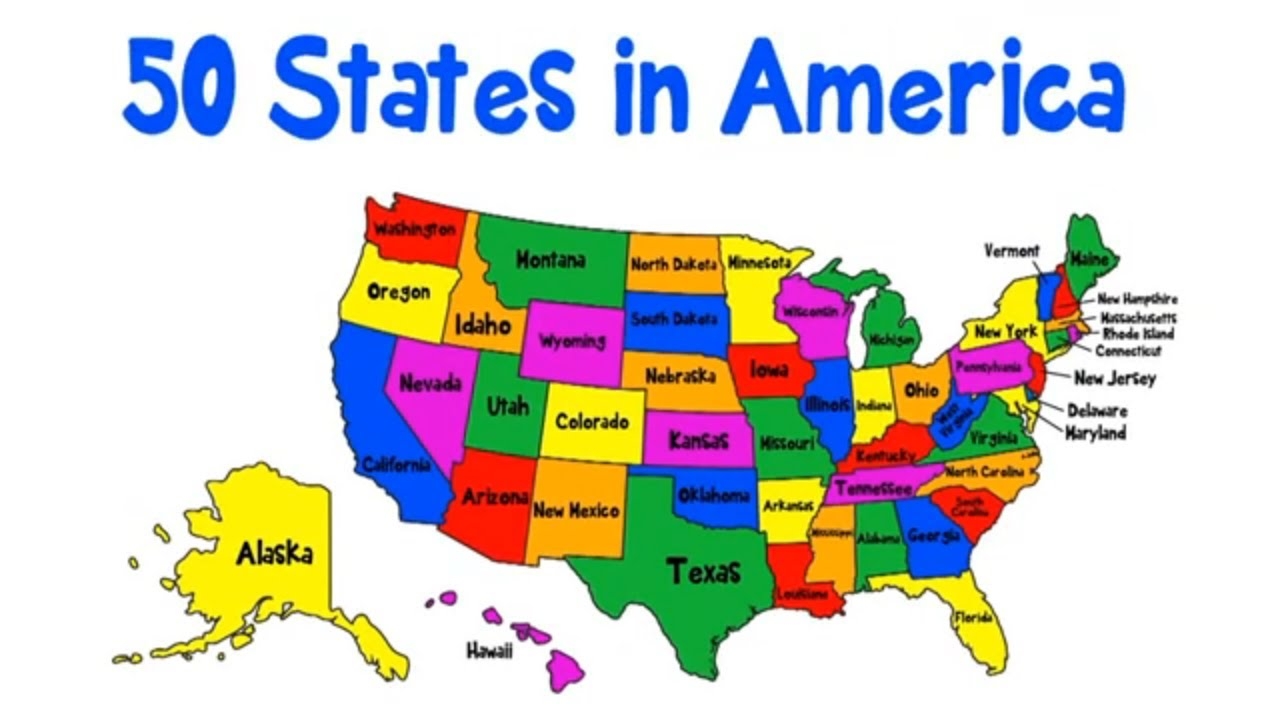 list the 52 states