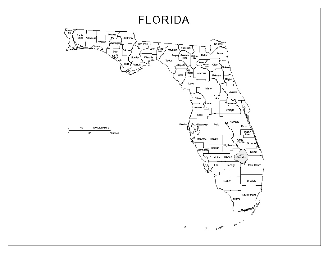 Florida Labeled Map