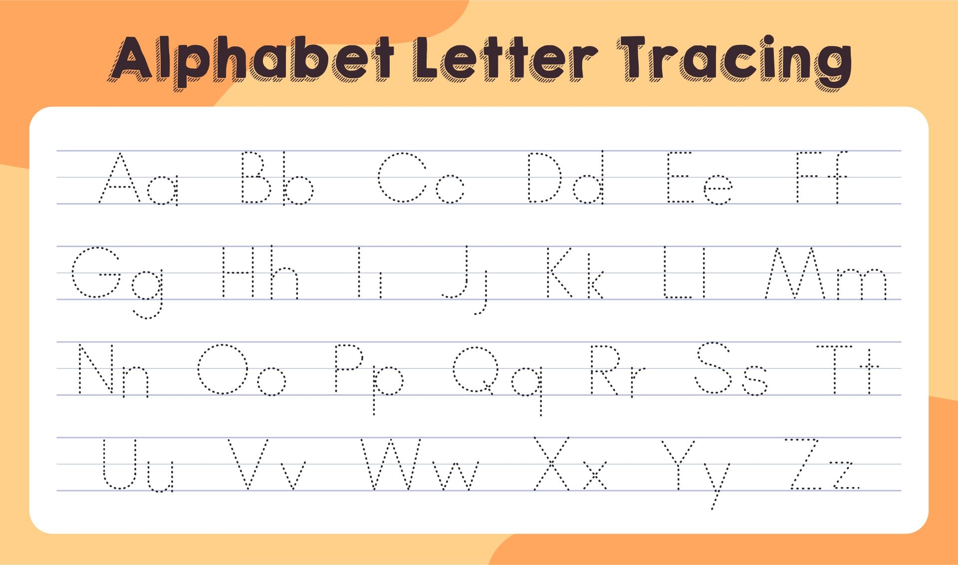 Free A Z Alphabet Letter Tracing Worksheets Kiddoworksheets Worksheets Library