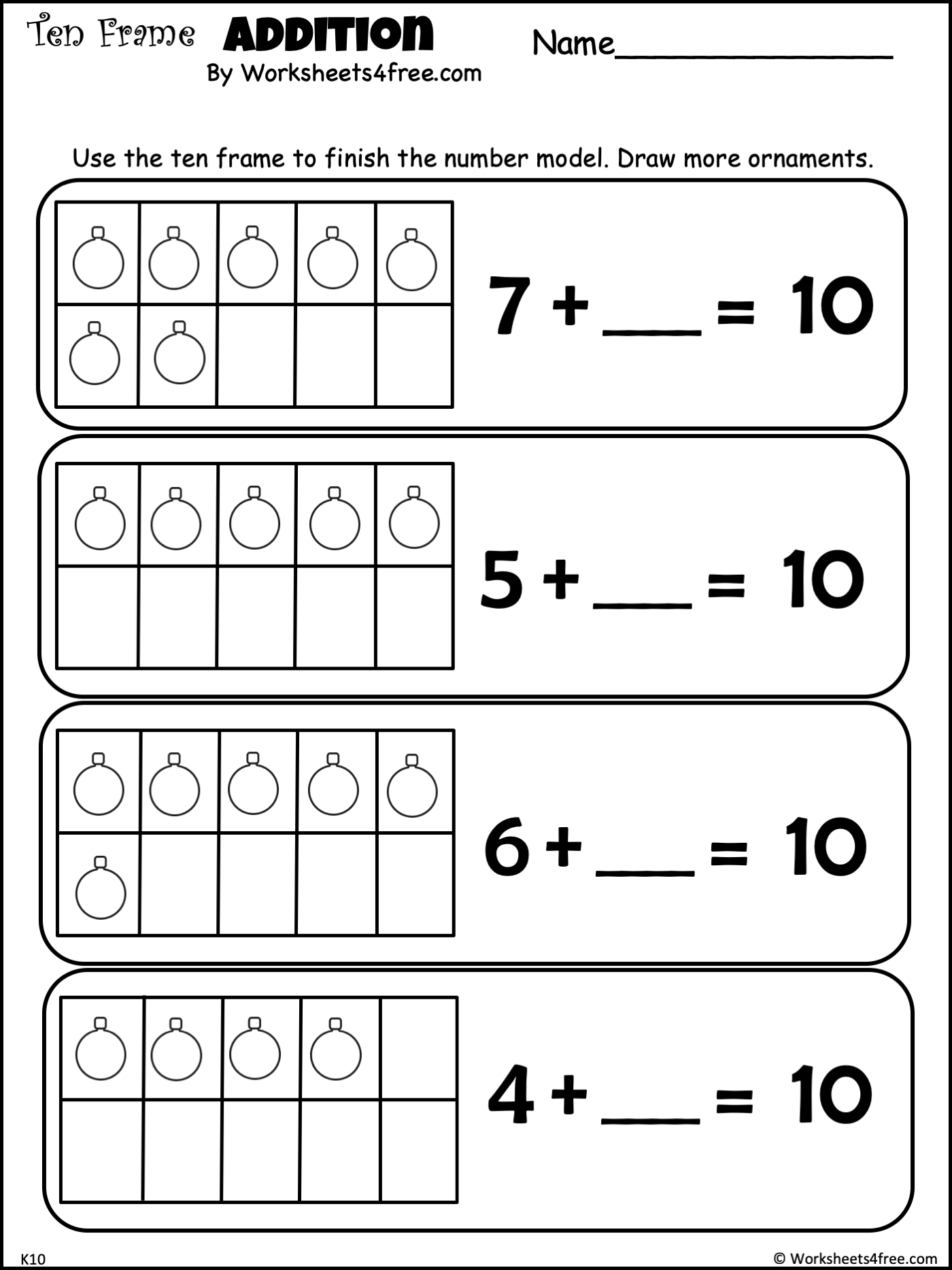 10 frame worksheets 10 frame worksheets