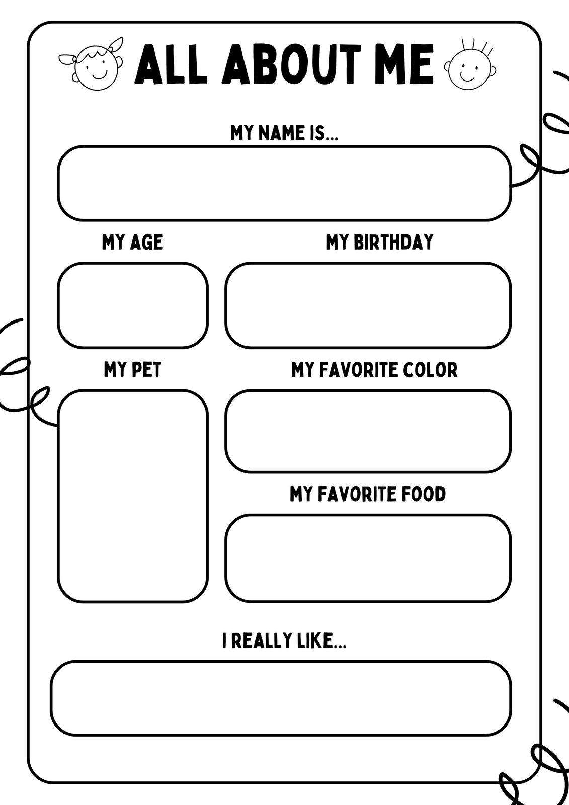 free printable get to know you worksheets
