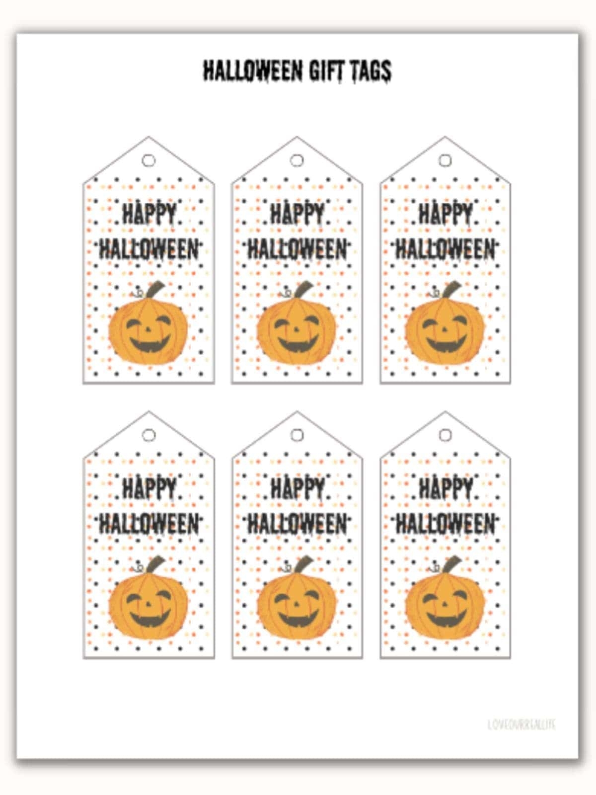 free halloween printables tags