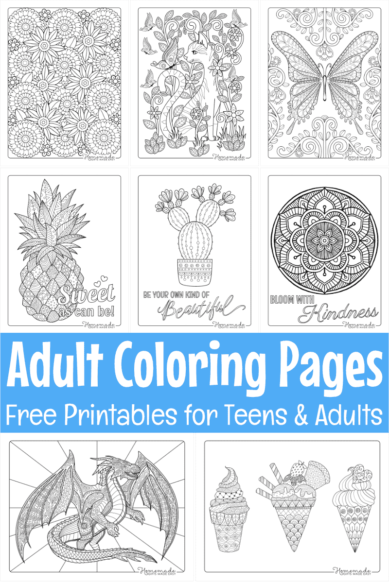 free coloring pages for adults printable