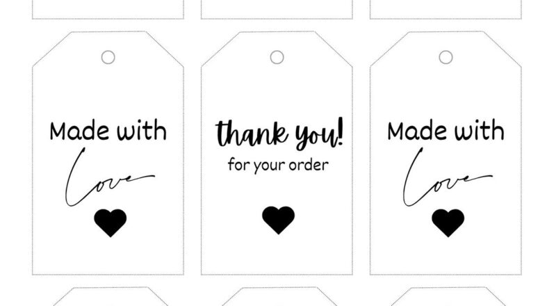 Free Printable And Customizable Gift Tag Templates Canva Worksheets Library