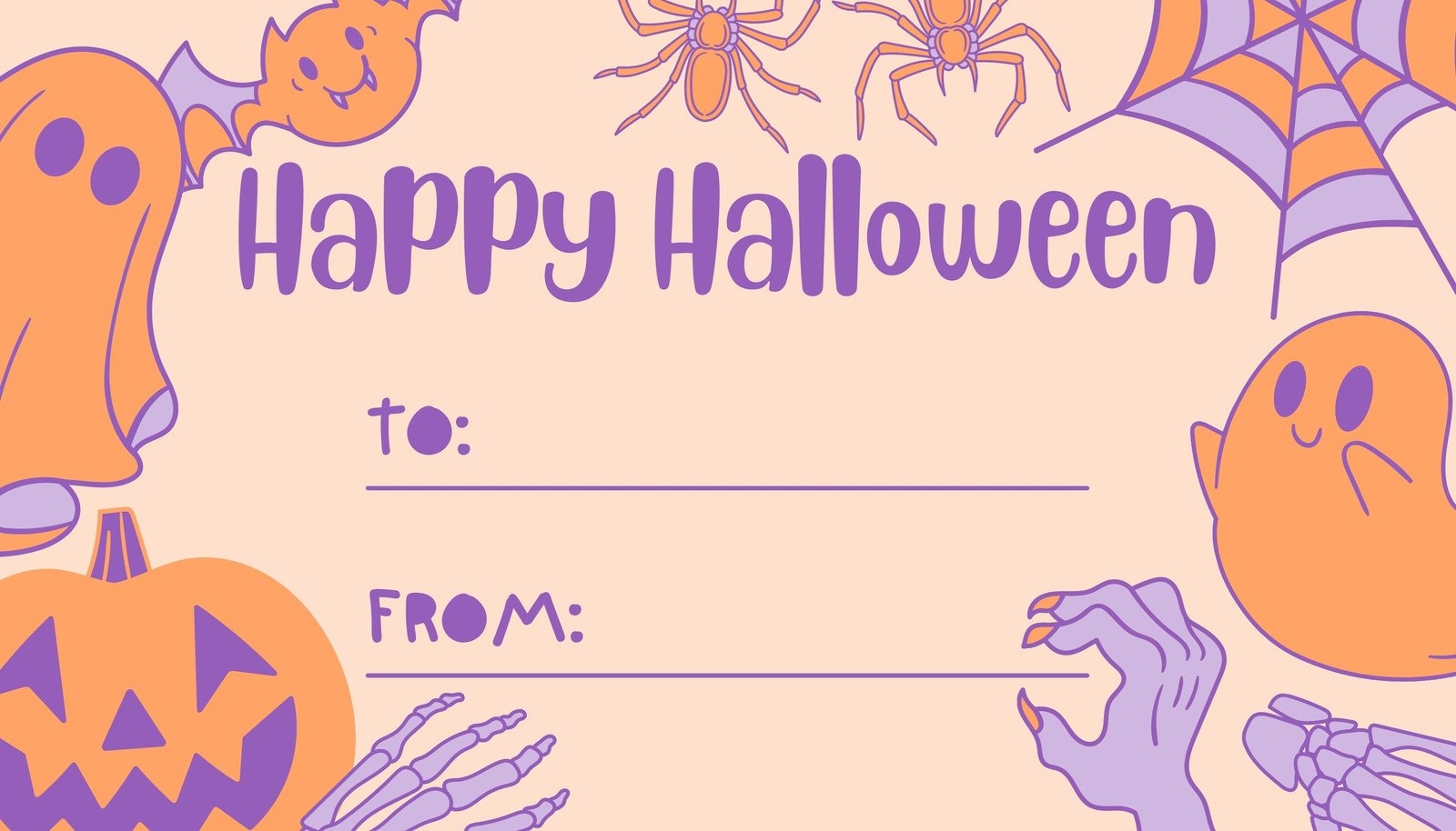 Free Printable And Customizable Halloween Tag Templates Canva Free Printable And Customizable Halloween Tag Templates Canva