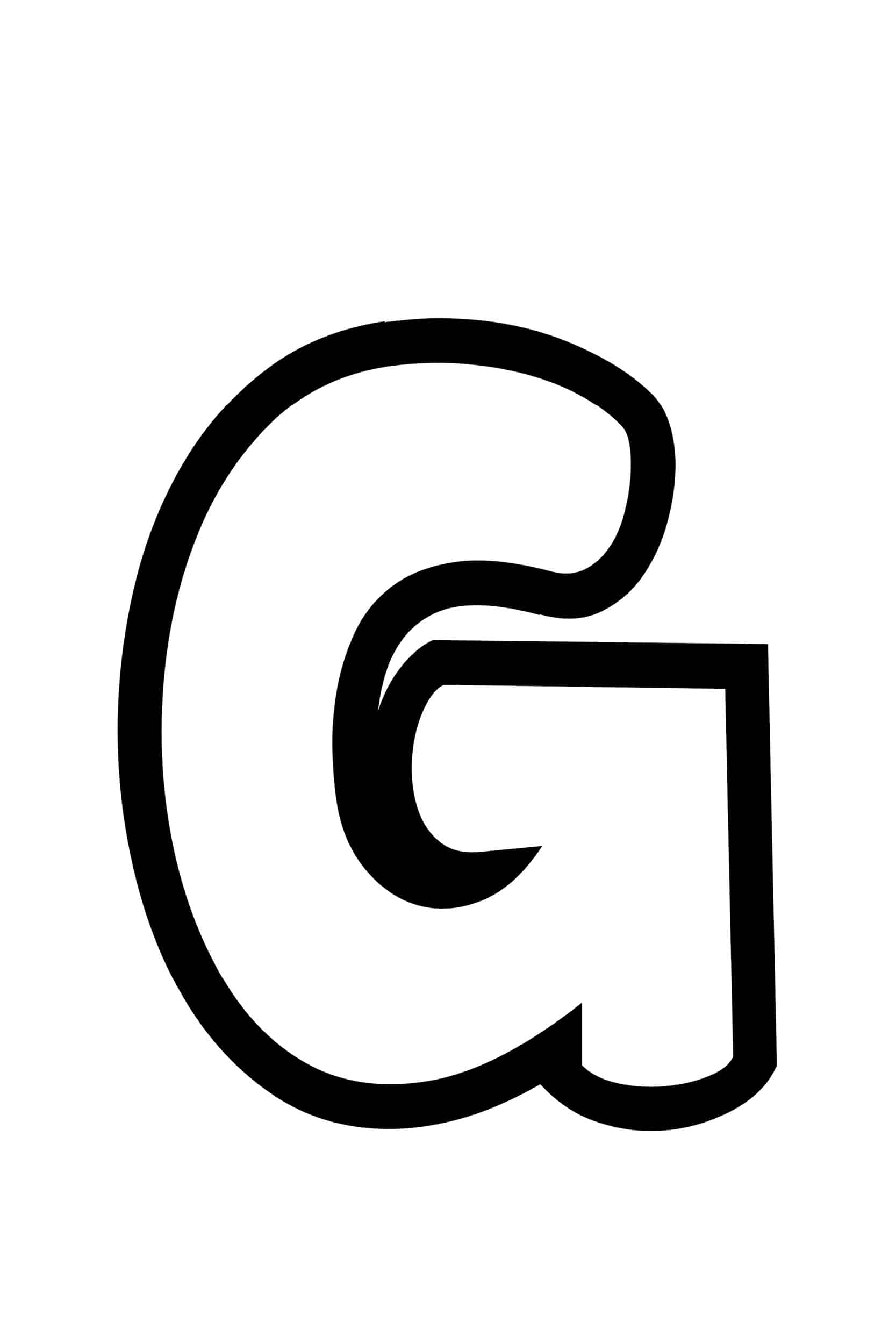 Free Printable Bubble Letter Stencils Bubble Letter G