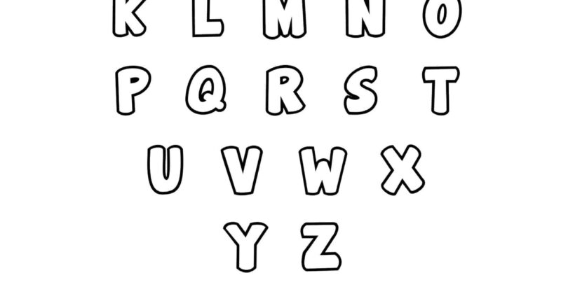 Free Printable Bubble Letter Stencils Bubble Letters Set