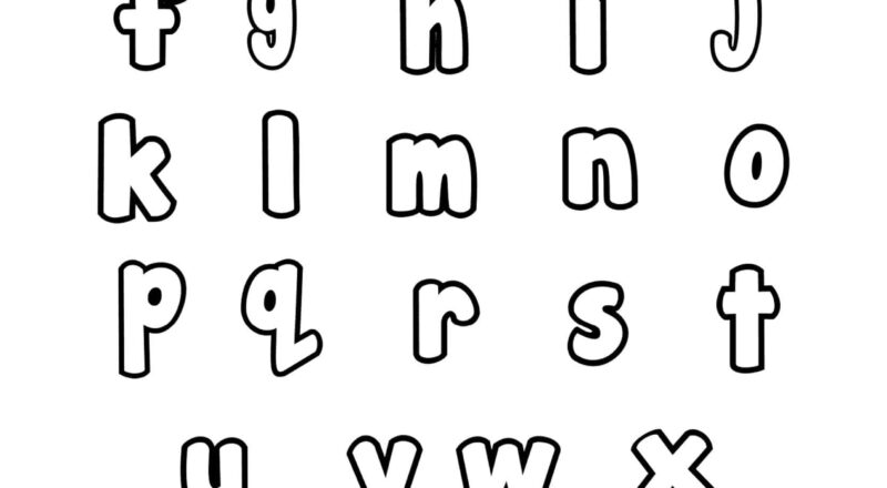 Free Printable Bubble Letter Stencils Lowercase
