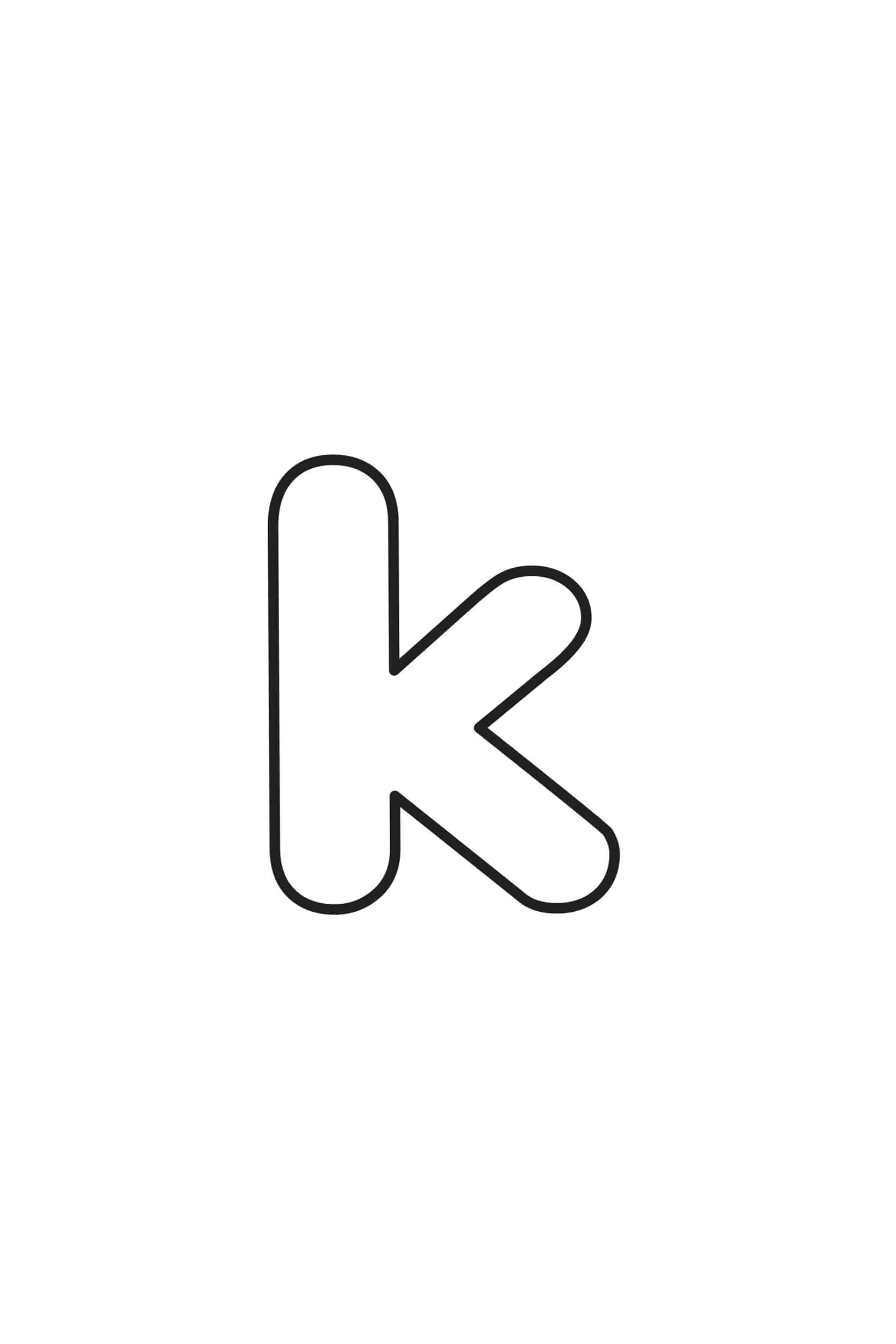 Free Printable Bubble Letters Lowercase K