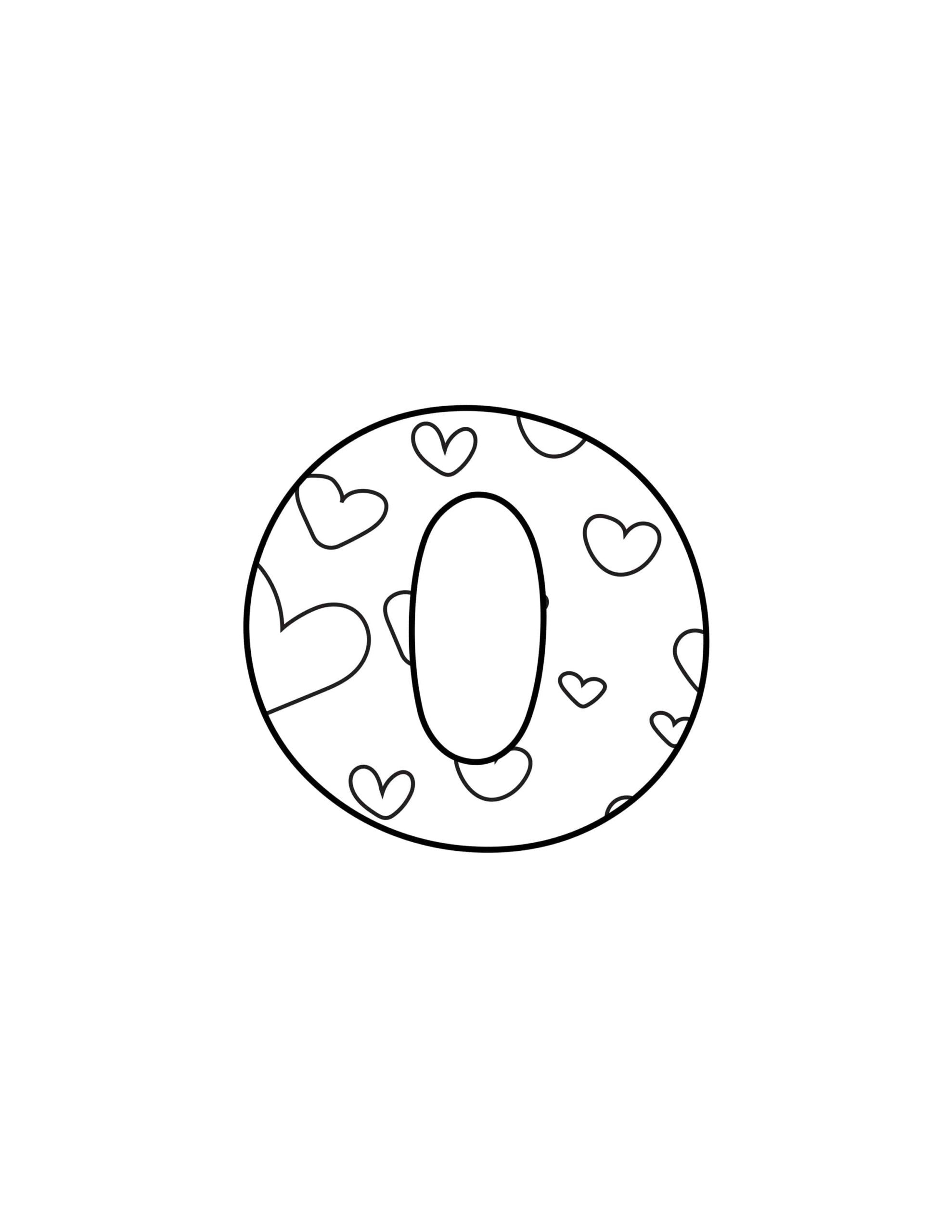 Free Printable Bubble Letters Valentine Bubble Letter O