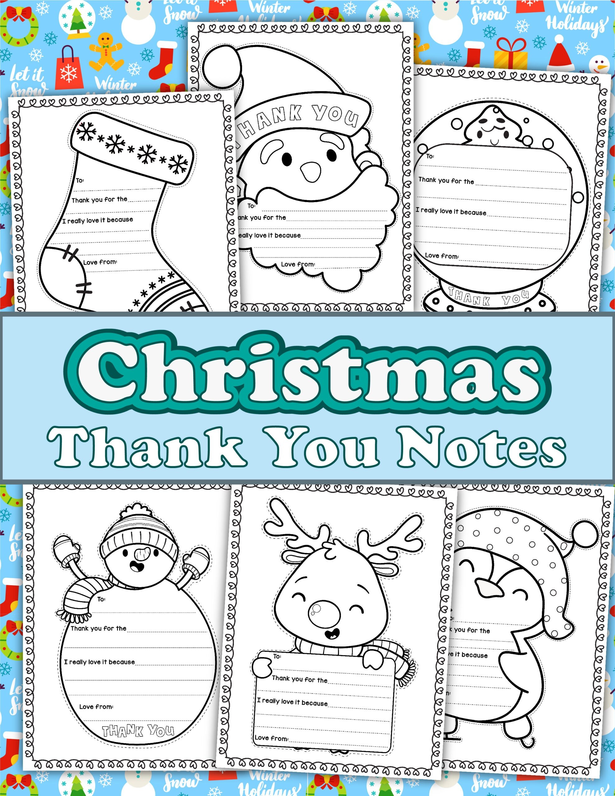 Free Printable Christmas Thank You Notes Frugal Mom Eh  Free Printable Christmas Thank You Notes Frugal Mom Eh