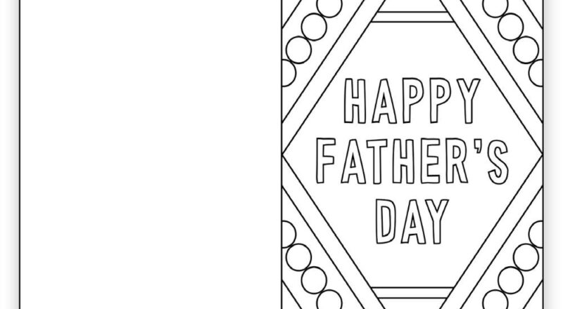 Free Printable Father s Day Card To Color The Craft at Home Family