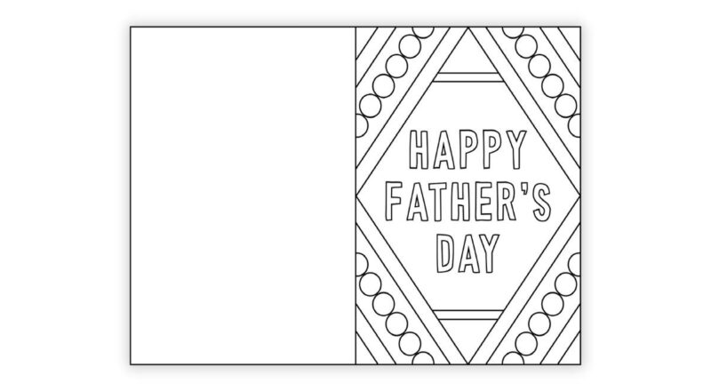 Free Printable Father s Day Card To Color The Craft at Home Family