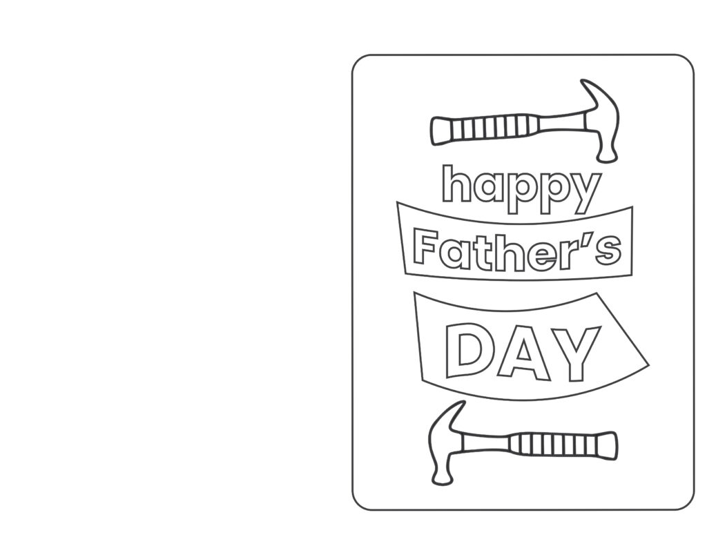Free Printable Father s Day Cards For Kids To Color Happy Toddler Playtime