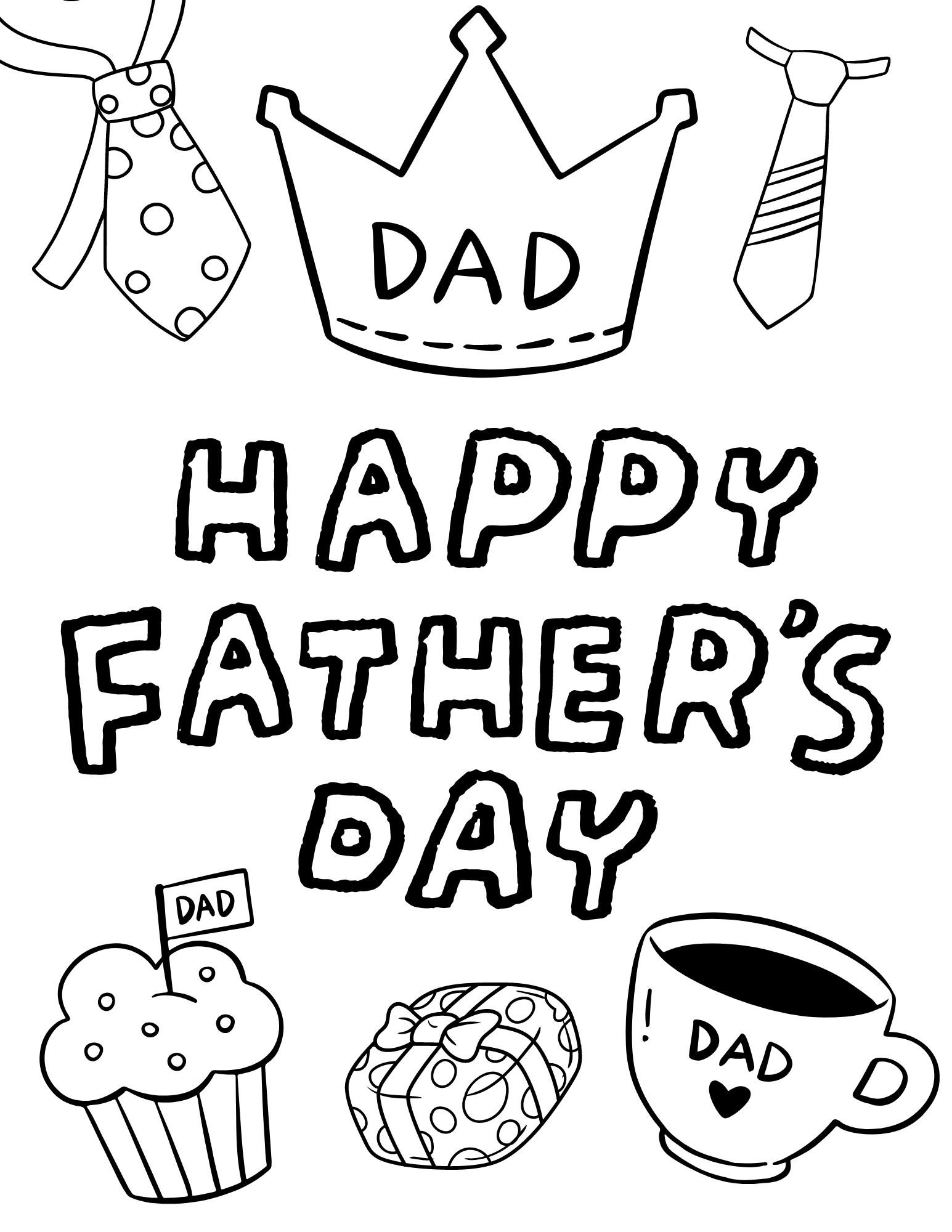 Free Printable Fathers Day Coloring Pages To Celebrate Dad Worksheets Library