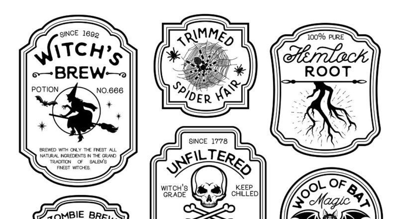 Free Printable Halloween Potion Bottle Labels