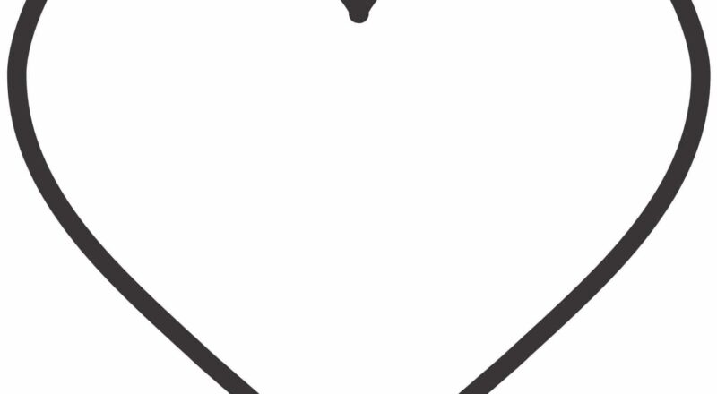 Free Printable Heart Template 6 Sizes Of Heart Outlines Small Worksheets Library