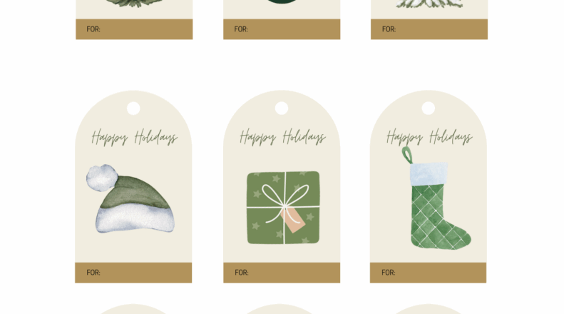 Free Printable Holiday Gift Tags