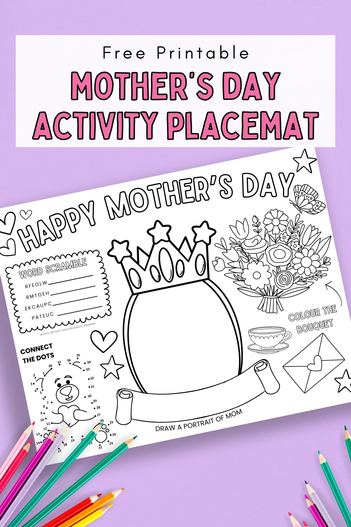 Free Printable Mother s Day Activity Placemat Gathering Beauty Free Printable Mother s Day Activity Placemat Gathering Beauty