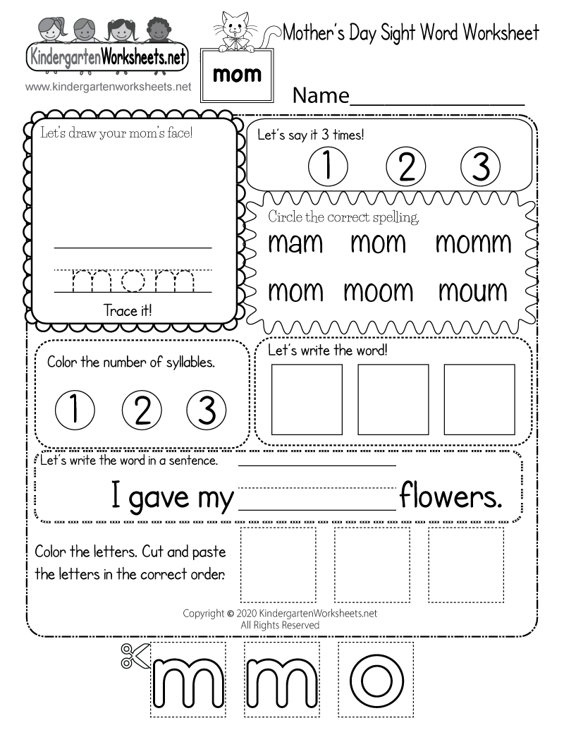 preschool mother's day printables
