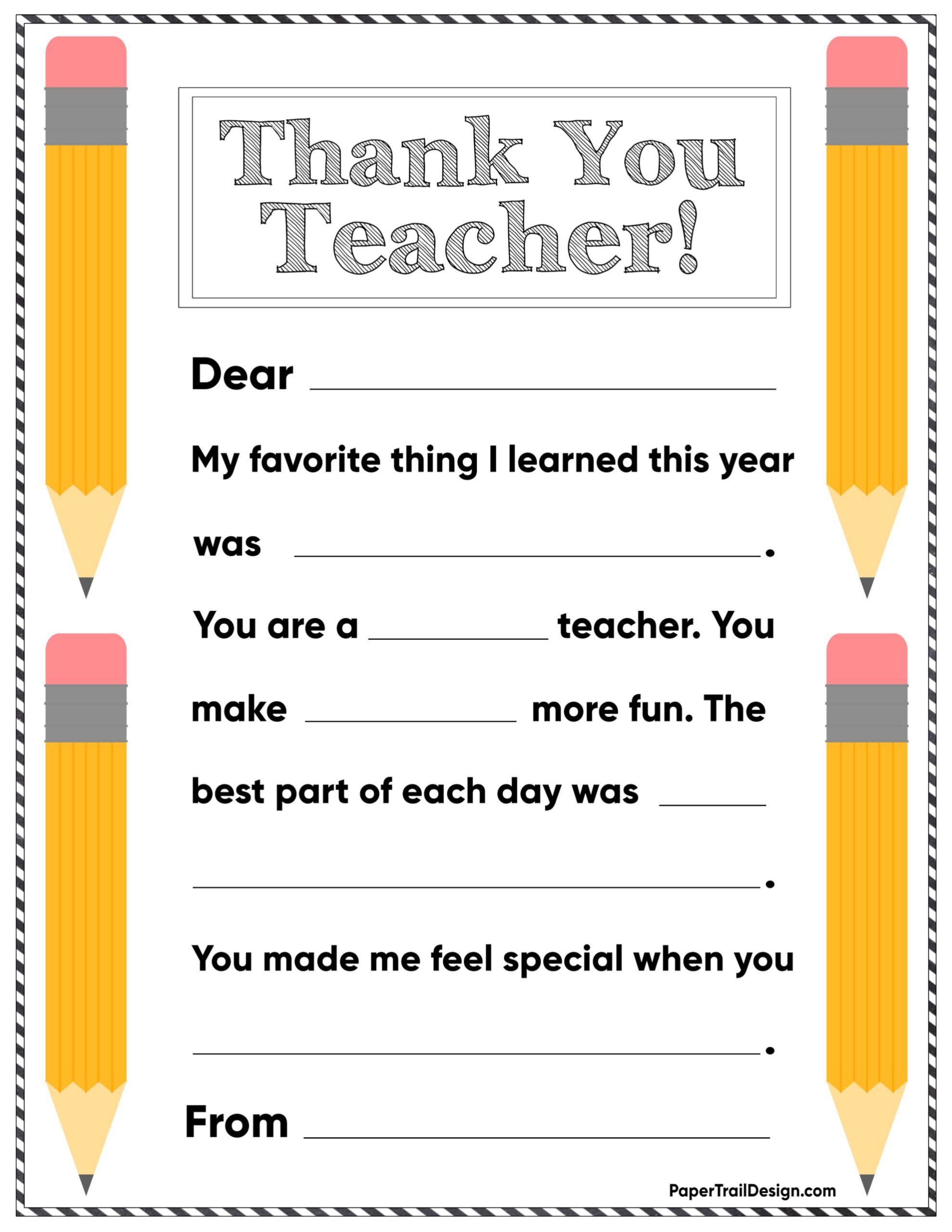teacher appreciation card printable free