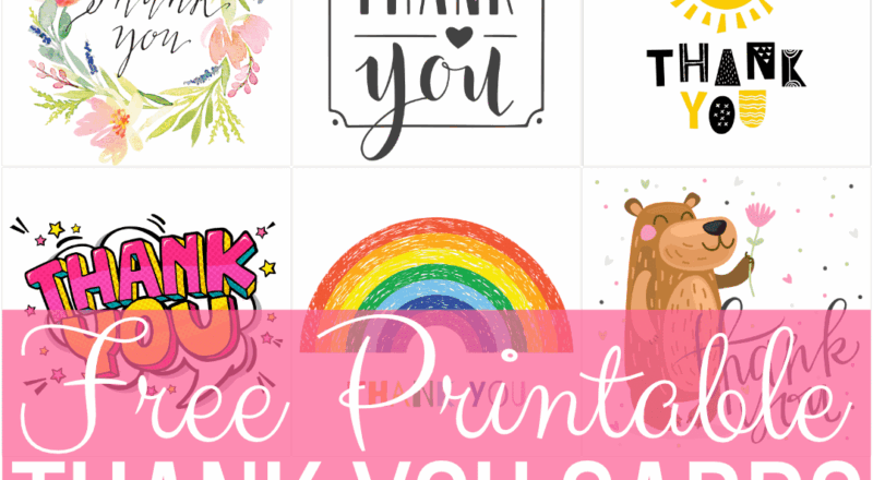 Free Printable Thank You Cards