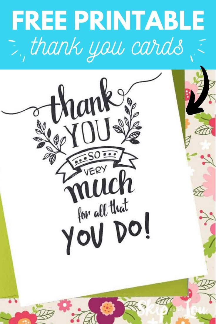 Free Printable Thank You Cards Skip To My Lou