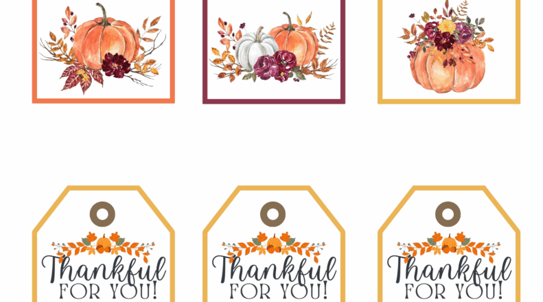 Free Printable Thanksgiving Gift Tags Baking You Happier