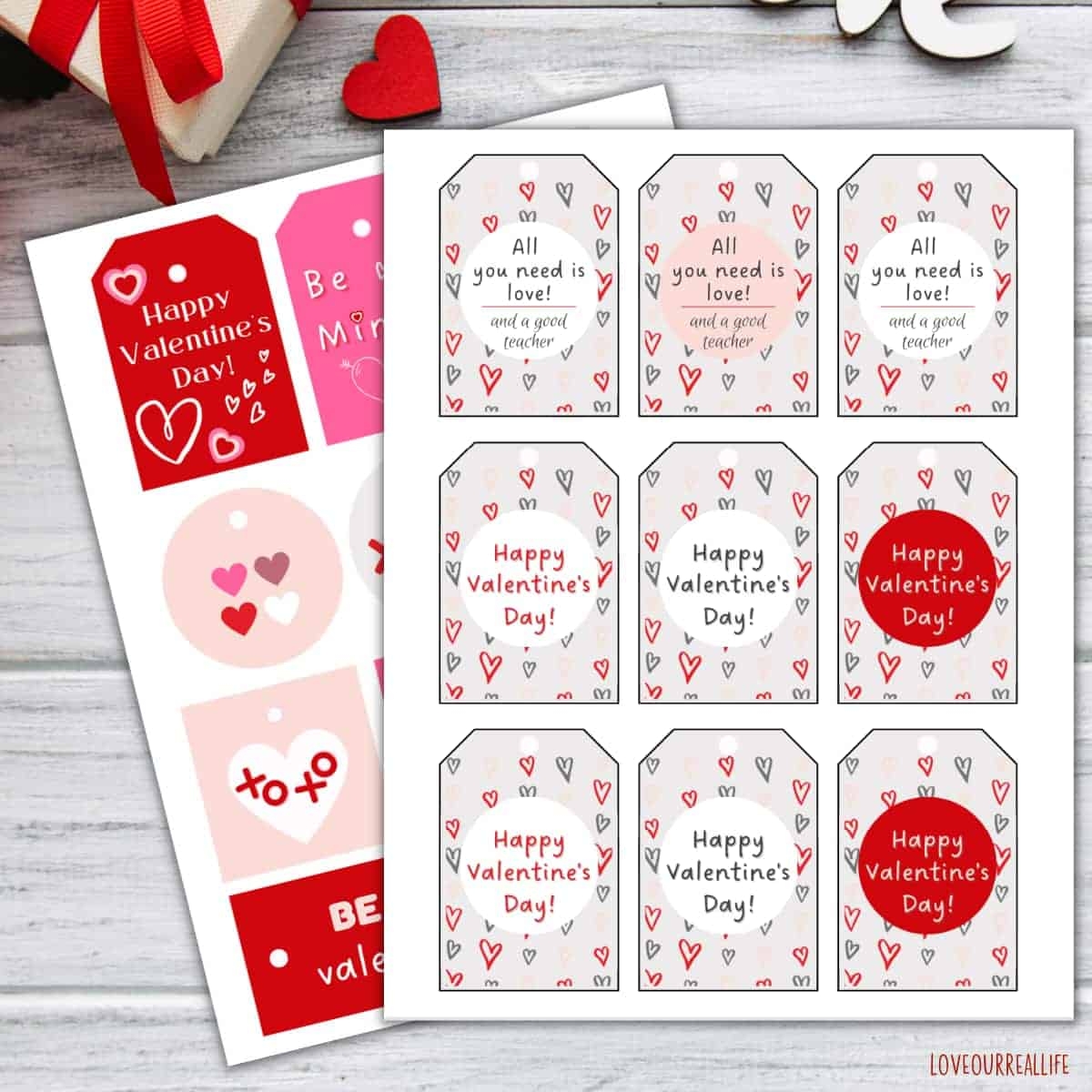 FREE Printable Valentine s Gift Tags For Teachers Love Our Real Life
