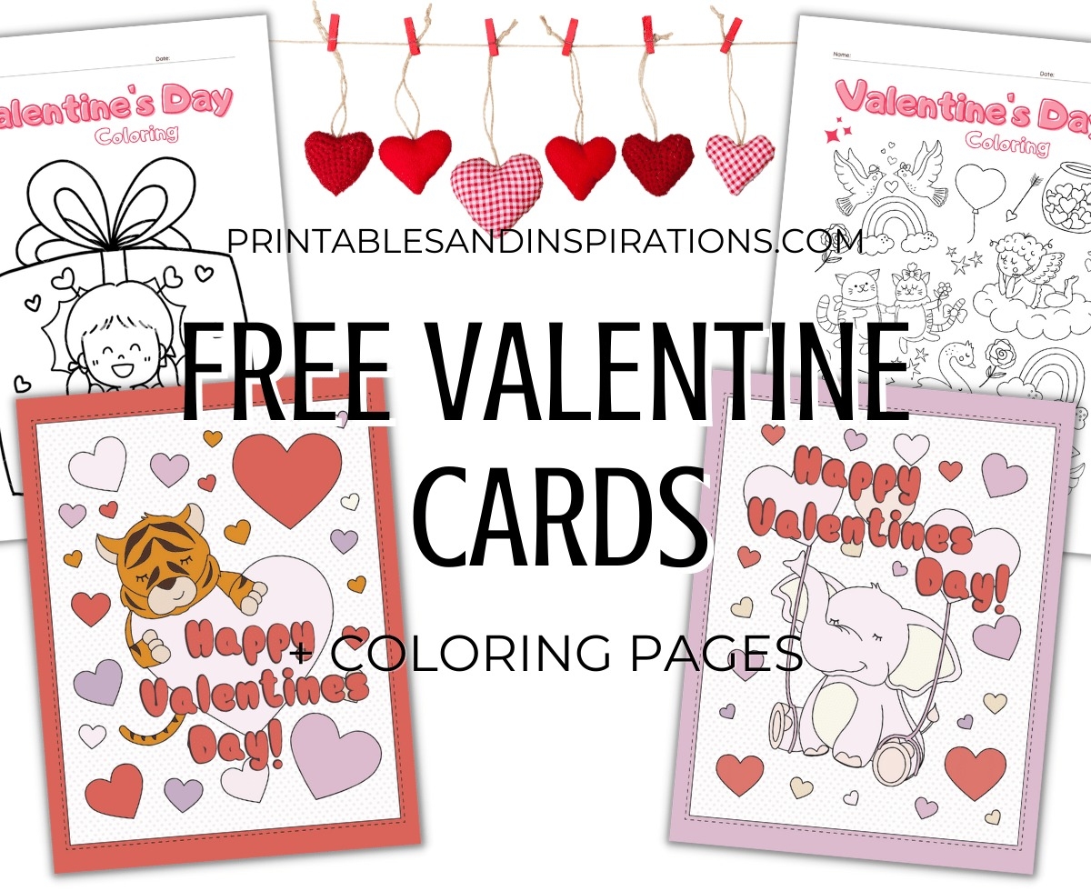 Free Printable Valentines Day Cards Coloring Pages Printables And Inspirations