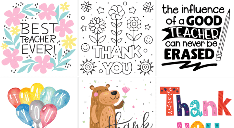 Free Teacher Appreciation Cards Thank You Cards For Teachers 2025