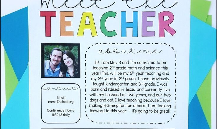 FREEBIE Editable Meet The Teacher Note