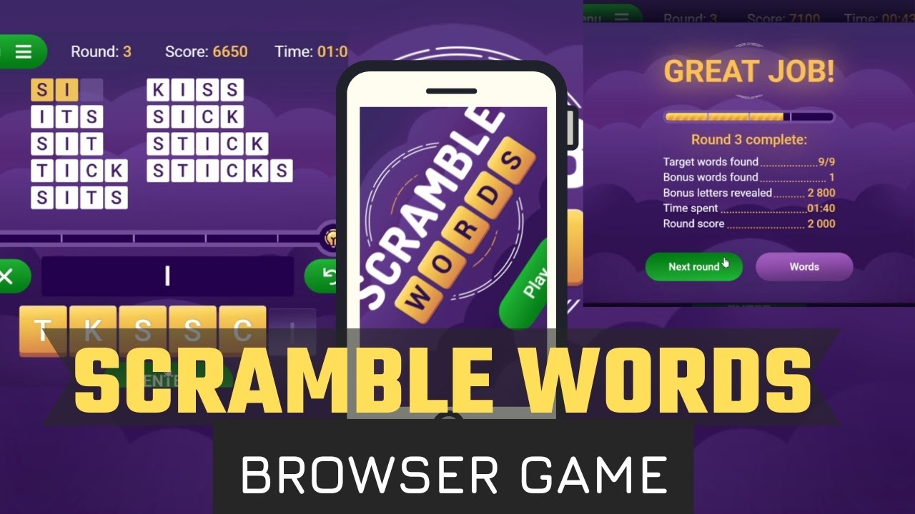GAMEPLAY Scramble Words USA Today Games Browser Game YouTube