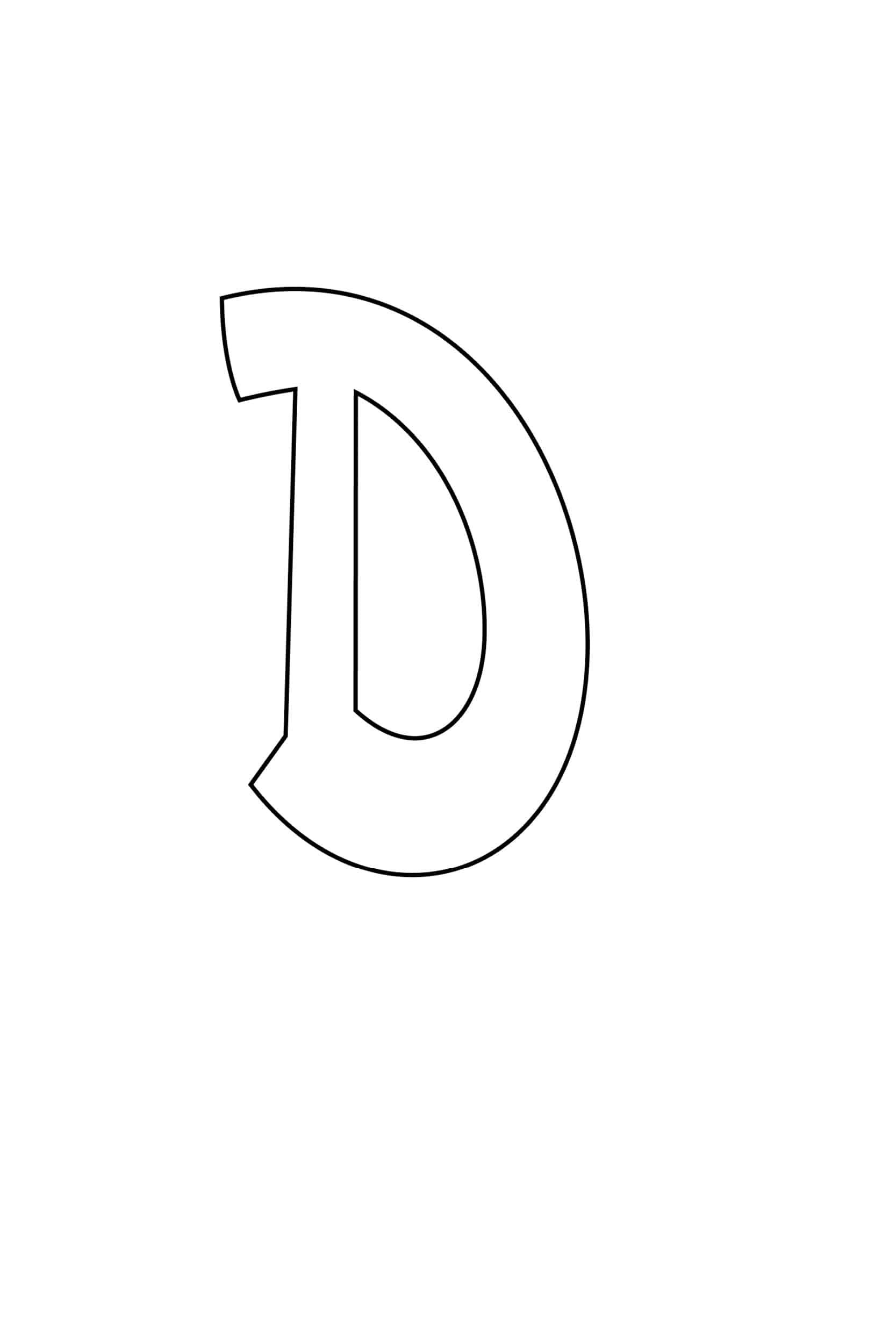 letter d in bubble letters