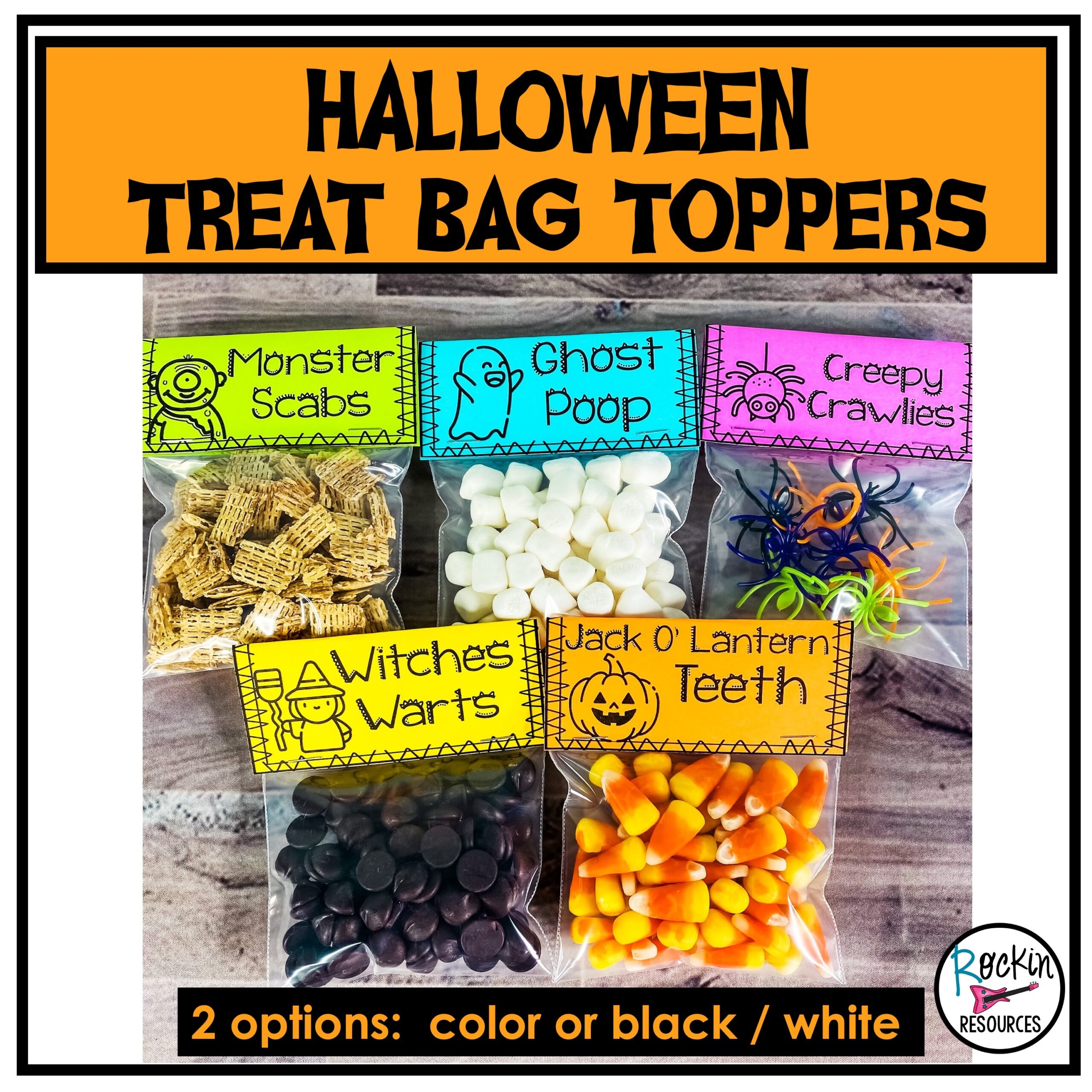 Halloween Treat Bag Labels Rockin Resources