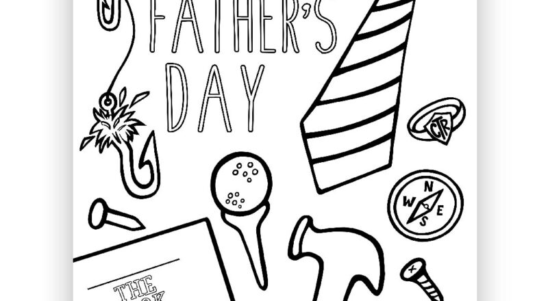 Happy Father s Day Coloring Page Printable
