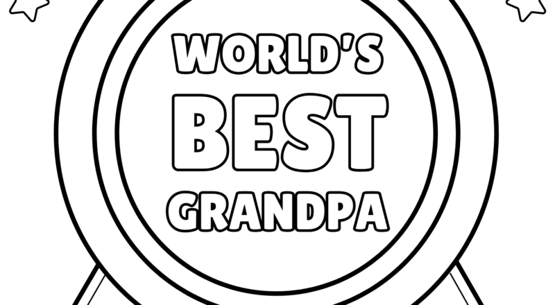 Happy Father s Day Grandpa Coloring Page