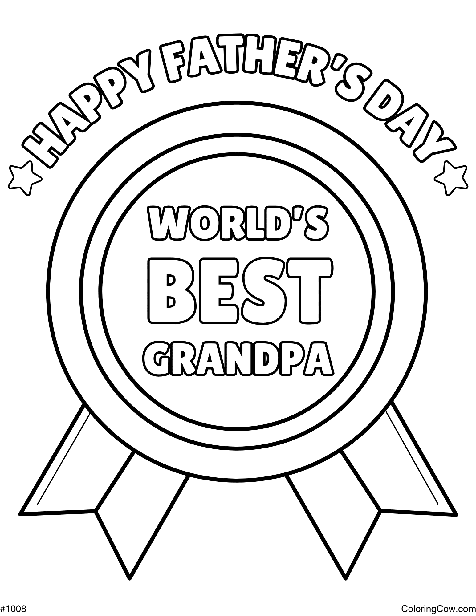 Happy Father s Day Grandpa Coloring Page