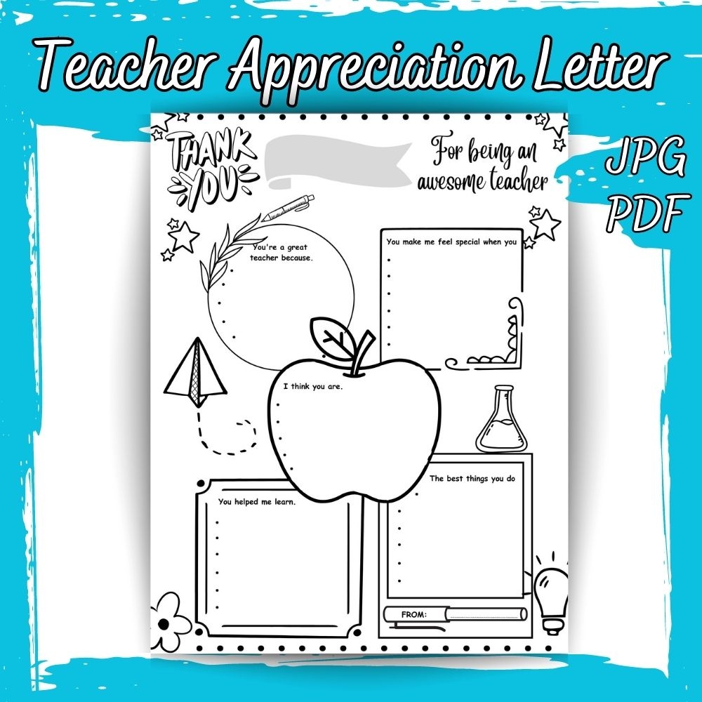 teacher appreciation template letter