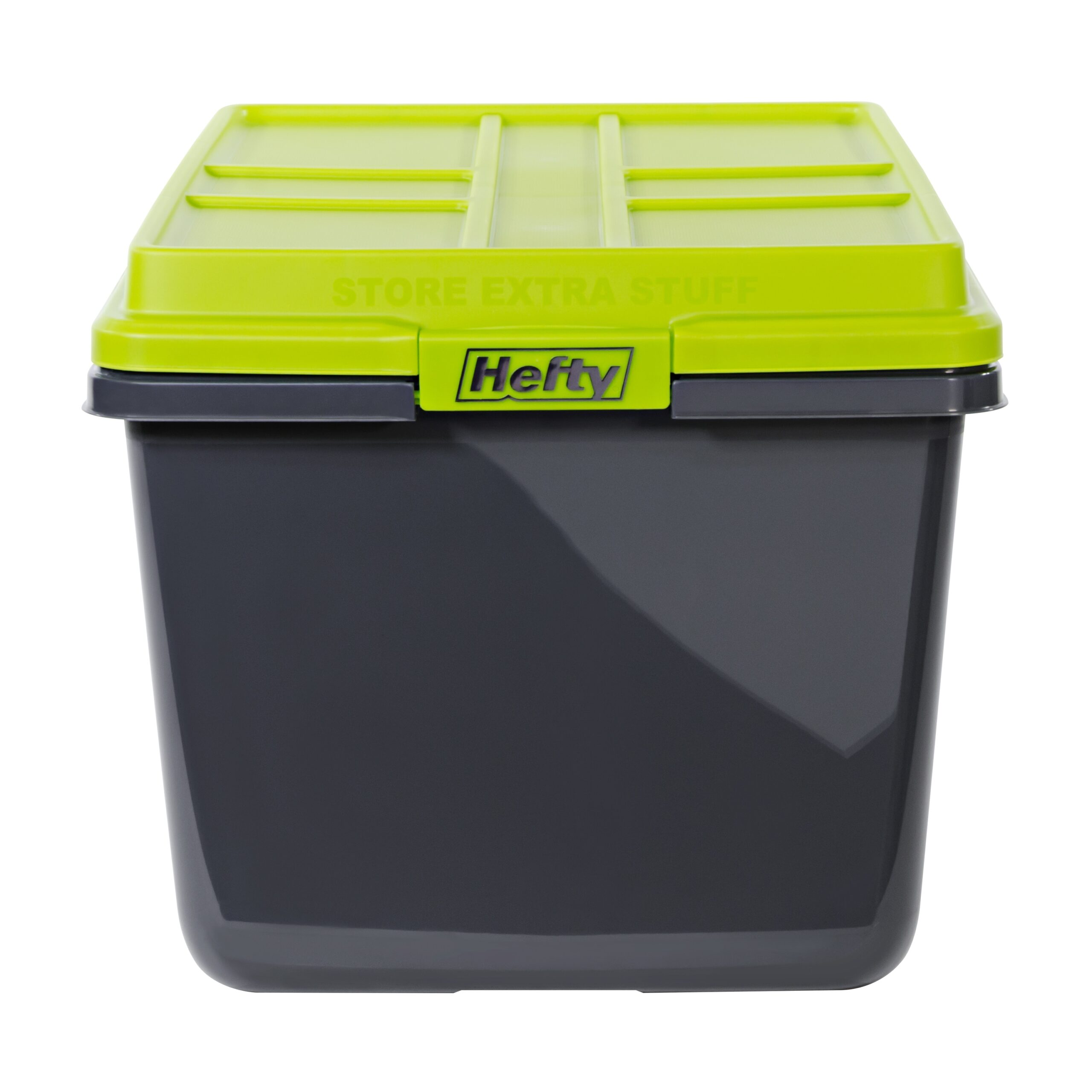 Hefty HI Rise Large 18 Gallons 72 Quart Grey Green Weatherproof Heavy Duty Tote With Latching Lid 7163HFT 386 234 623 At Lowes