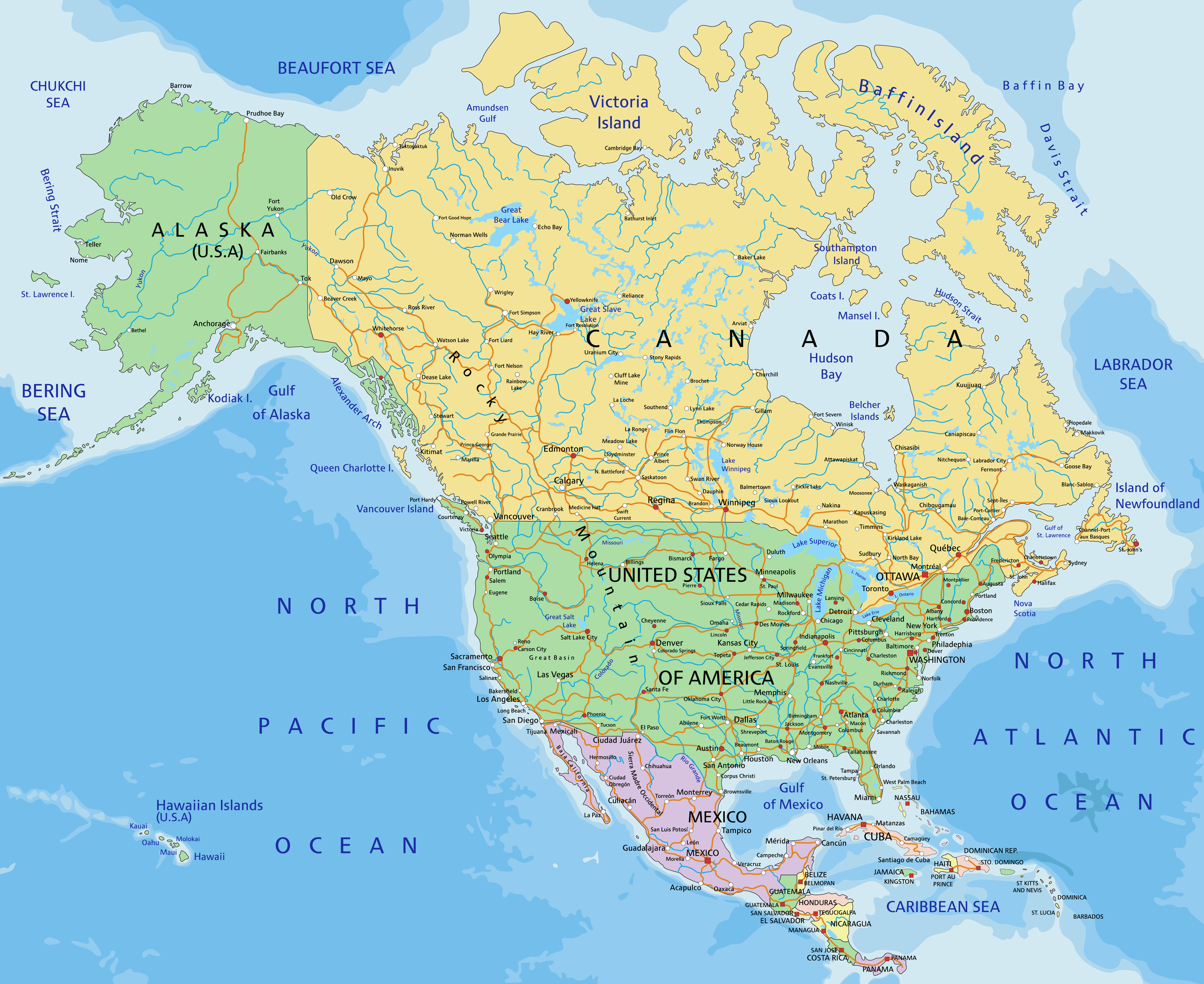 How Many Countries Are There In North America 