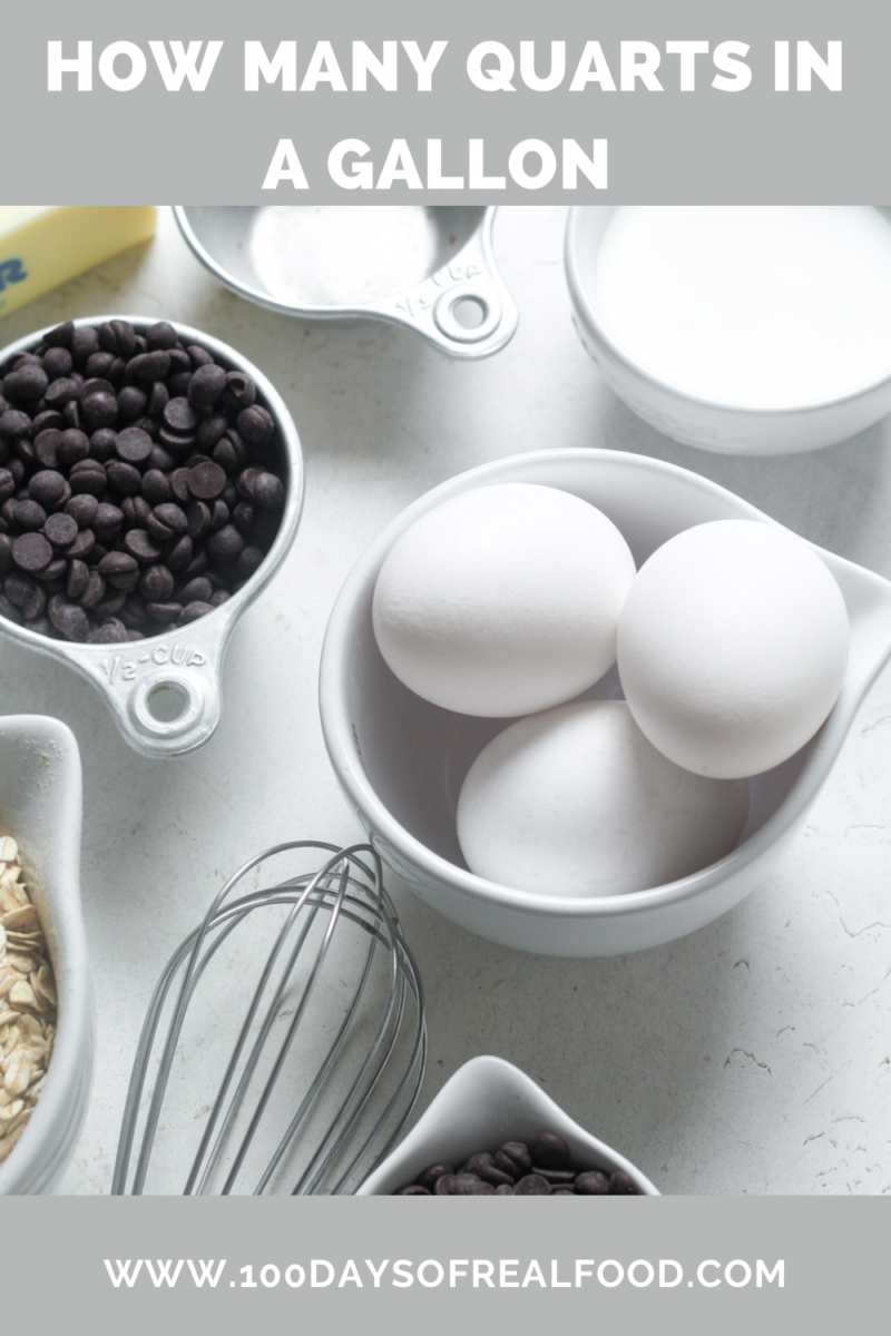 How Many Quarts In A Gallon With Conversion Chart 100 Days Of Real Food