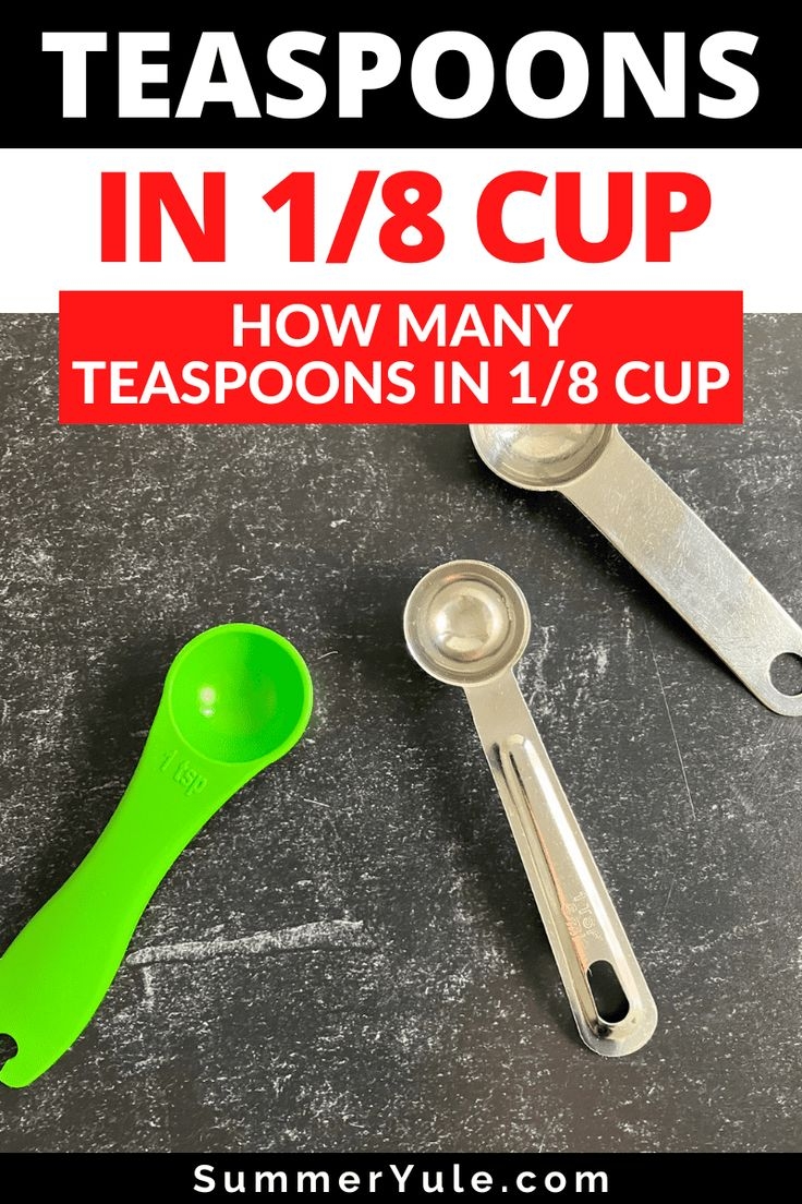 How Many Teaspoons In 1 8 Cup 1 8c To Tsp  How Many Teaspoons In 1 8 Cup 1 8c To Tsp