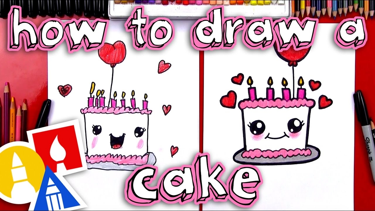 How To Draw A Cute Birthday Cake YouTube
