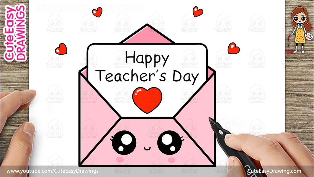 How To Draw A Cute Teacher s Day Card Easy Drawing For Kids Step By Step YouTube