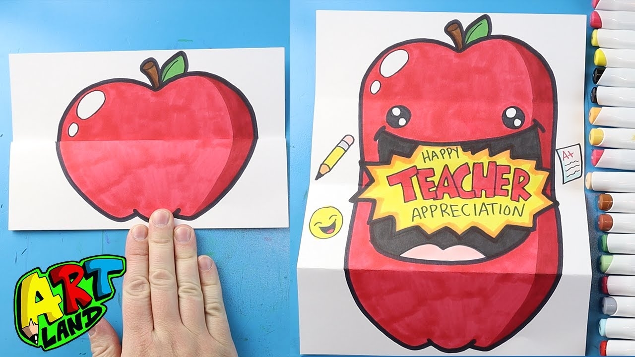 How To Draw A Teacher Appreciation Folding Surprise YouTube