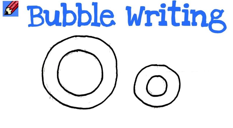 How To Draw Bubble Writing Real Easy Letter O YouTube