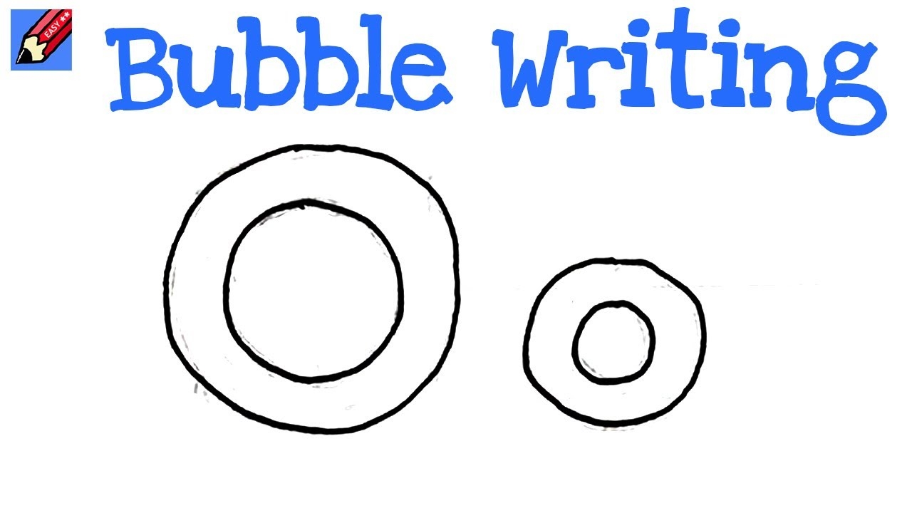 How To Draw Bubble Writing Real Easy Letter O YouTube