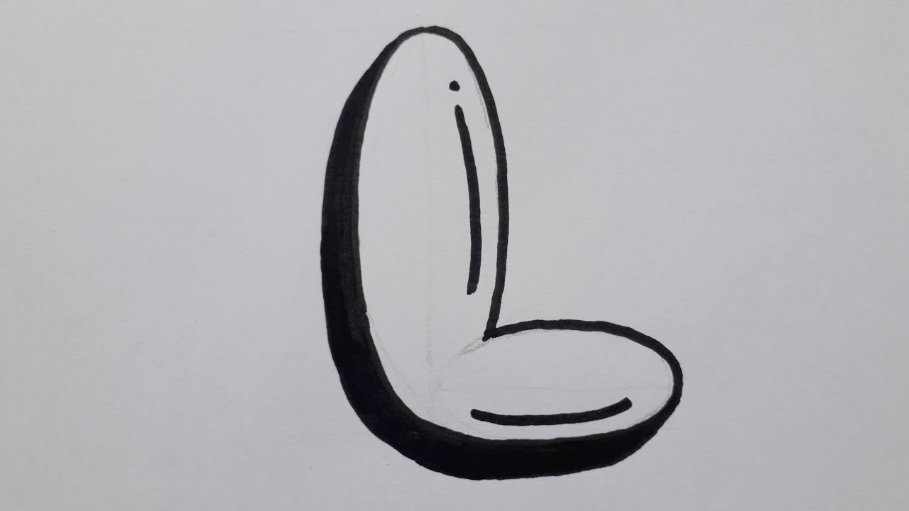 How To Draw Graffiti Bubble Letter L Easy Drawing Capital Letters For Beginners Art On Paper YouTube